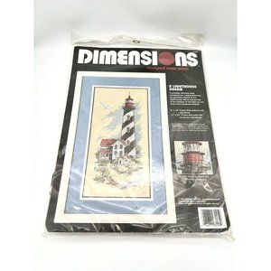 Dimensions Cross Stitch Needlepoint Kit A Lighthouse Dream 3145 1994 NIP Vintage